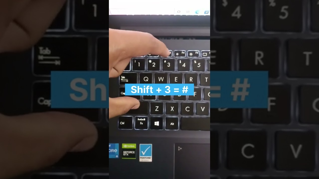 How to press hashtag in laptop/pc #shorts #hastag #computertips  #viralreels