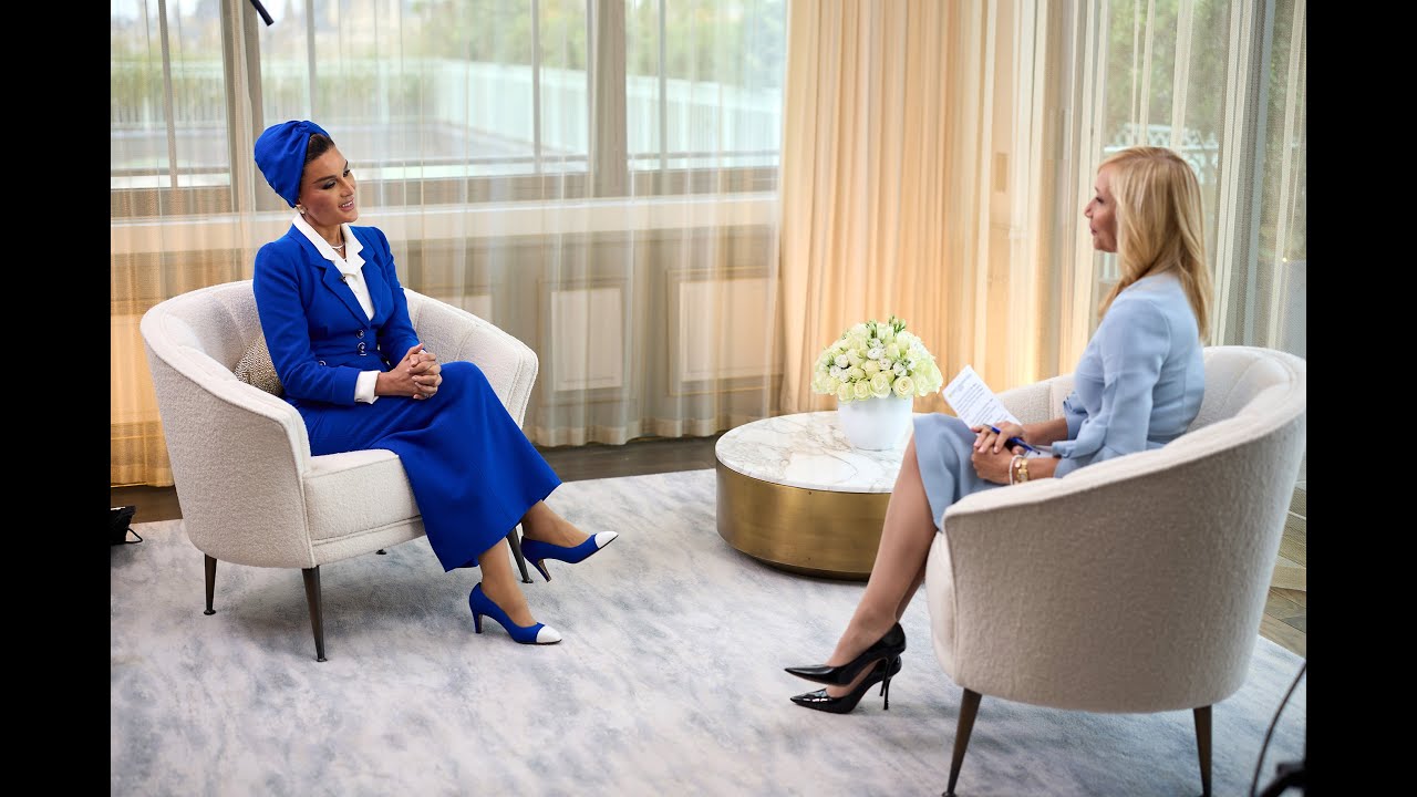 HH Sheikha Moza's Interview with CNBC Meets - مقابلة صاحبة السمو لبرنامج لقاء سي ان بي سي
