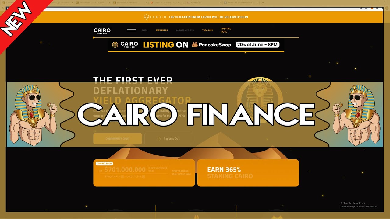 Cairo Finance Review - THE FIRST EVER DEFLATIONARY YIELD AGGREGATOR