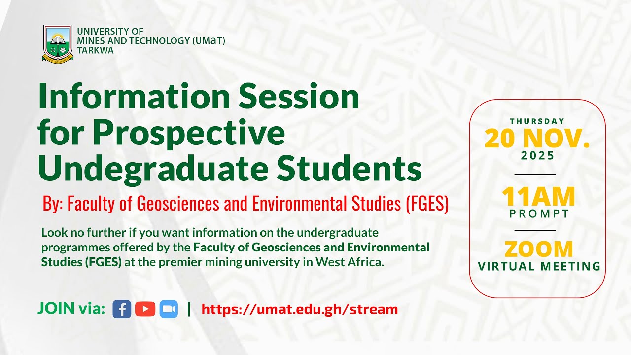 Information Session for Prospective Undergraduate Students — Faculty of Geosciences and Env. Studies