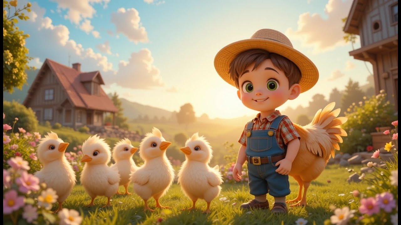 Chicken Parade on the Farm Lane | 3D Animated Farm Rhyme for Kids