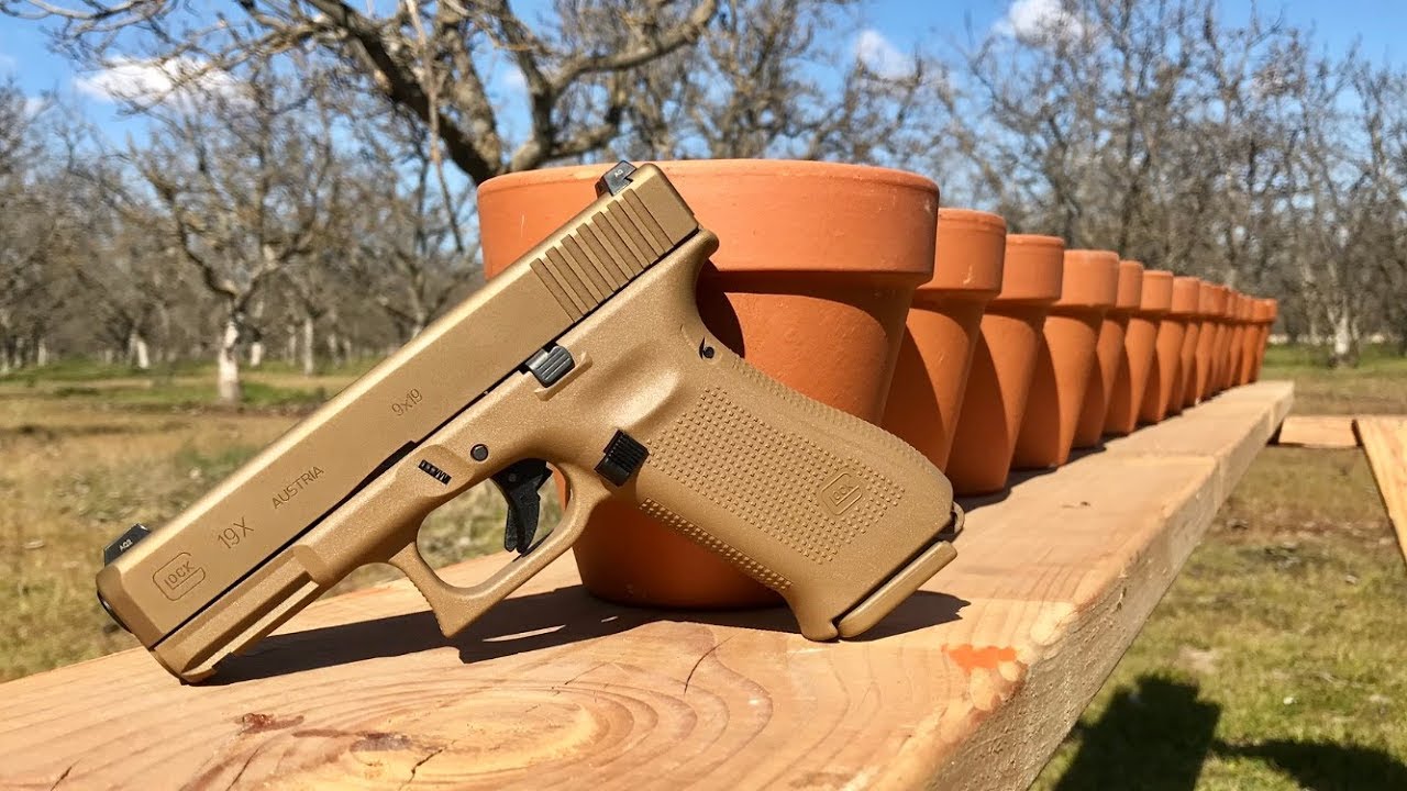 GLOCK 19X VS FLOWER POTS