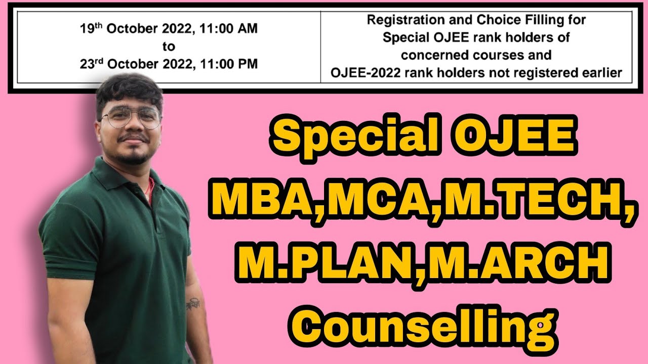 Special Ojee MBA,MCA,M.TECH,M.PLAN,M.ARCH Counselling 2022 update / Rudra Madhav Vlogs