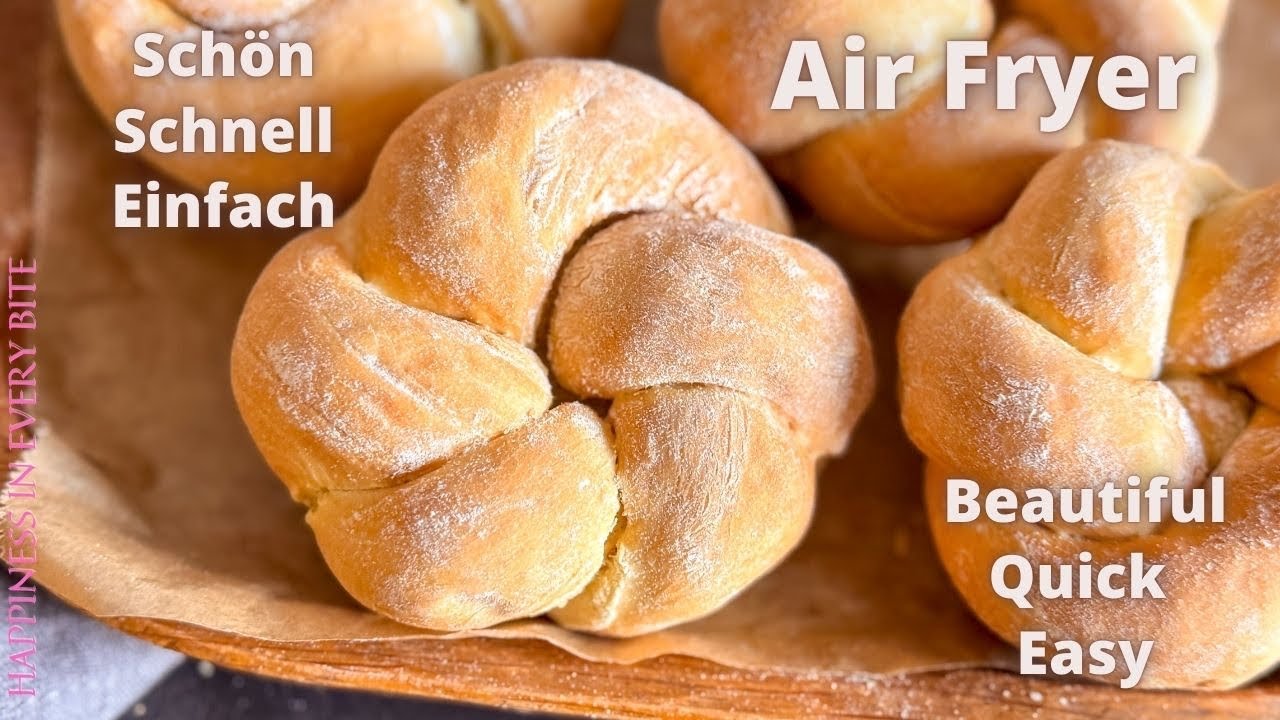 Die besten Brötchen aus der Heißluftfritteuse. Mein perfektes Rezept. Tagelang frische Brötchen!