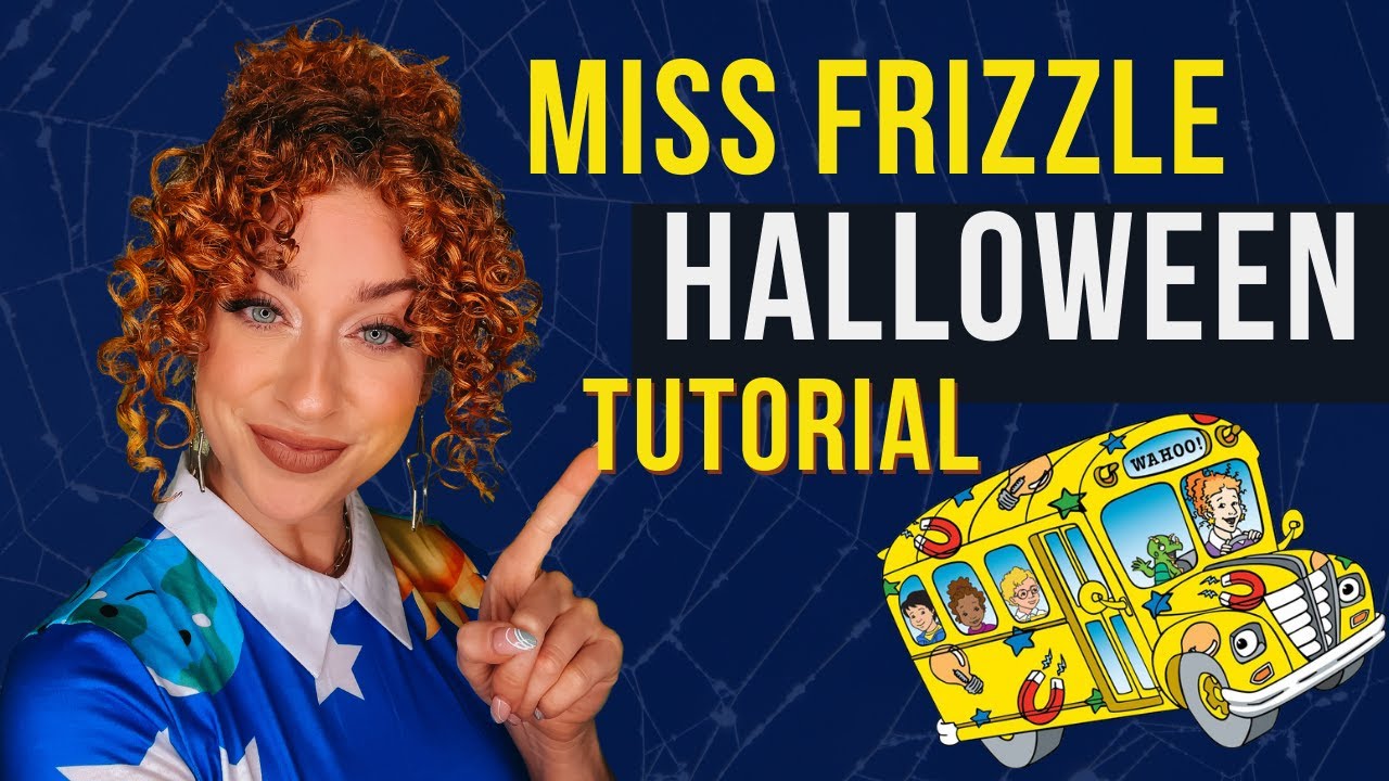 MISS FRIZZLE  HALLOWEEN COSTUME TUTORIAL(Natural Curly Hair with Curlsmith Hair Makeup)