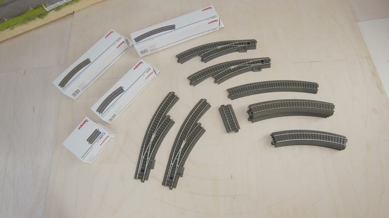 C-Gleis Geometrie mit Bogenweichen – Märklin Gleisplan