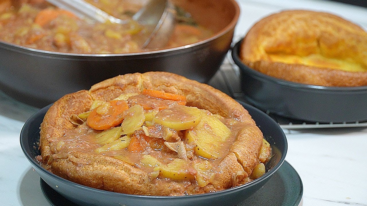 POTATO ASH in a GIANT YORKSHIRE Pudding