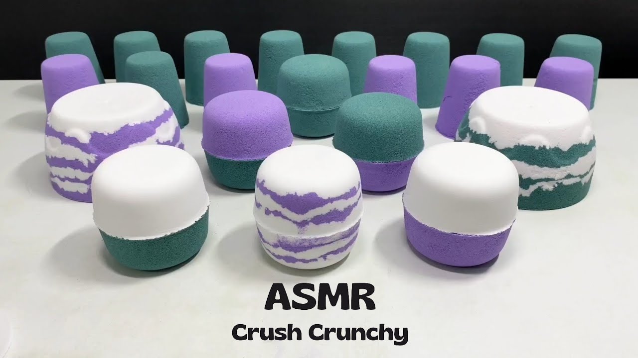ASMR Baking Soda Crushing Crunchy Shapes #AsmrCrushCrunchy