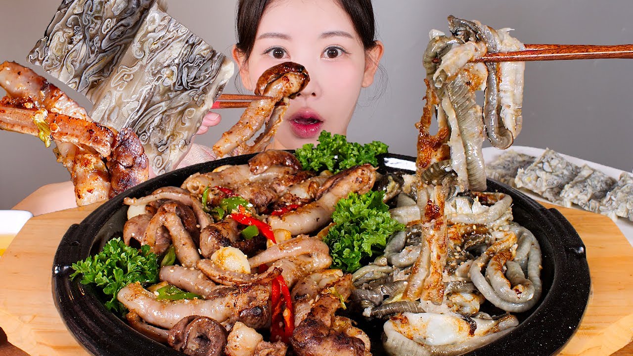 복날엔 장어 꼬리보단 내장💪 장어내장볶음, 껍질볶음, 장어껍질묵 먹방 Stir-fried eel innards and eel skin [eating show] korean food