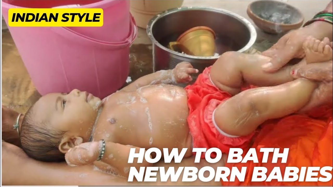 How to bath newborn baby -Guide by Grandmother - Indian Traditional Style baby@Sreekaivalya