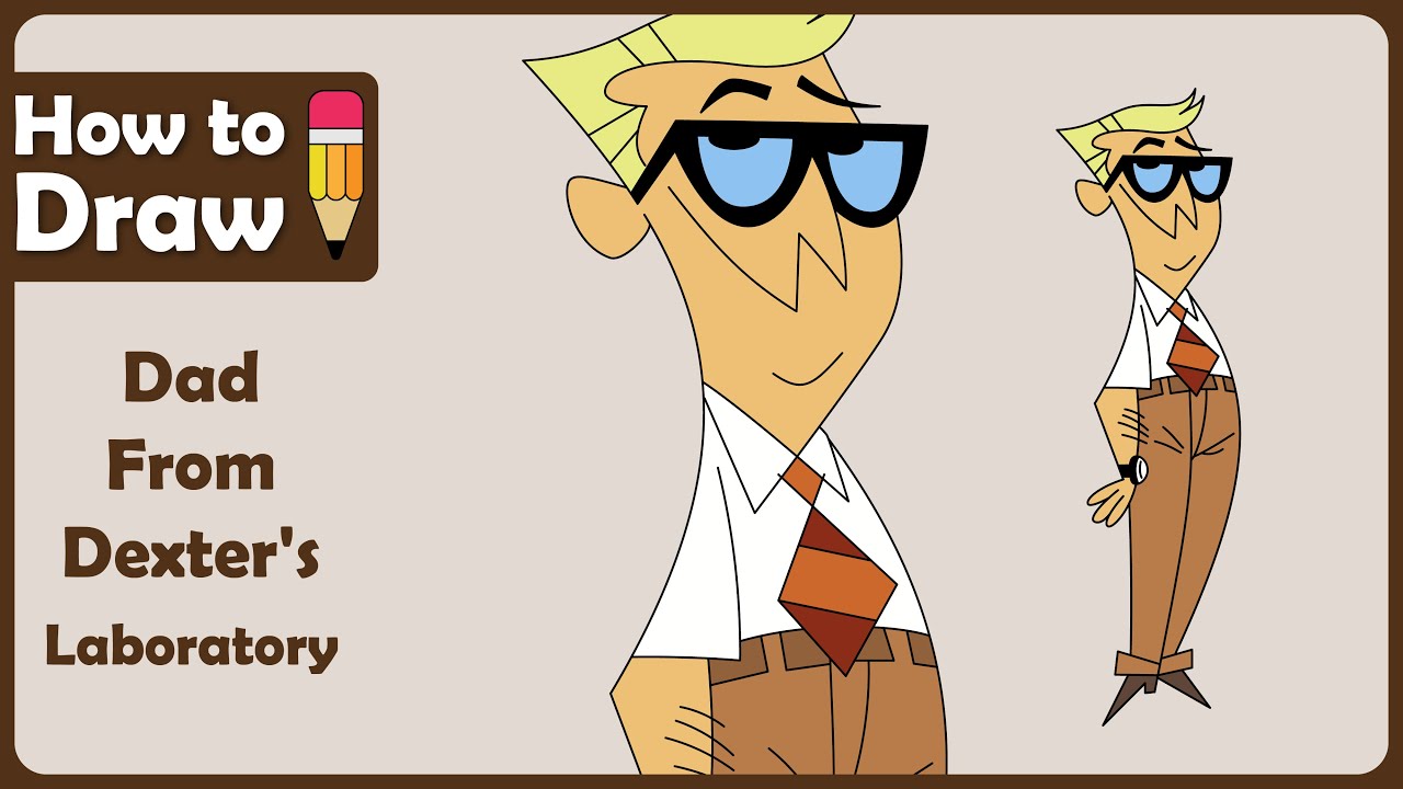 How to Draw Dad from Dexter's Lab! 🎨✍️ 