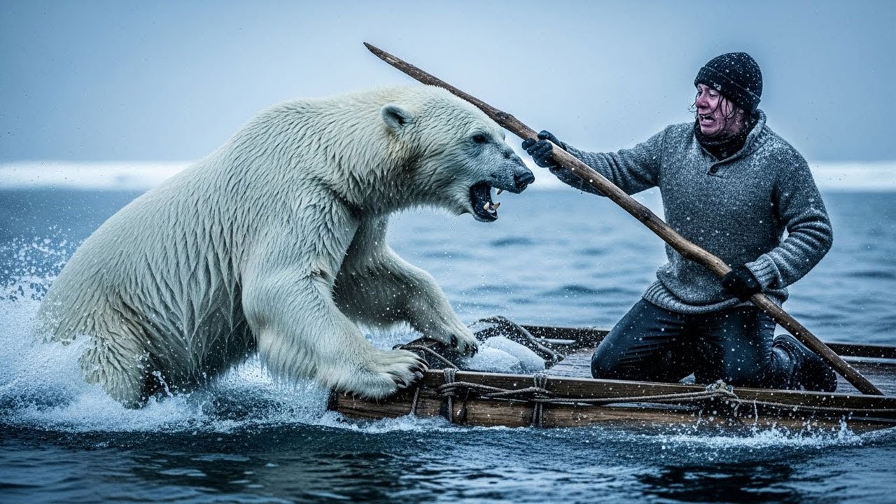 -40°C Attacked by a Polar Bear while Freezing at Sea  Survival Story