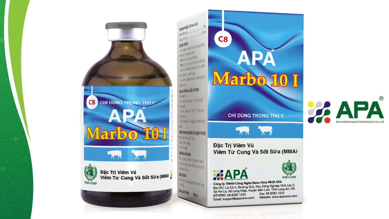 APA MARBO 10 I: Đặc trị vi&ecirc;m v&uacute;, vi&ecirc;m tử cung, v&agrave; sốt sữa (MMA)!