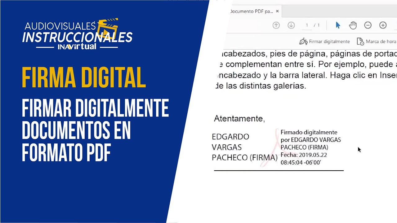 Firma Digital - Firmar digitalmente documentos en formato PDF