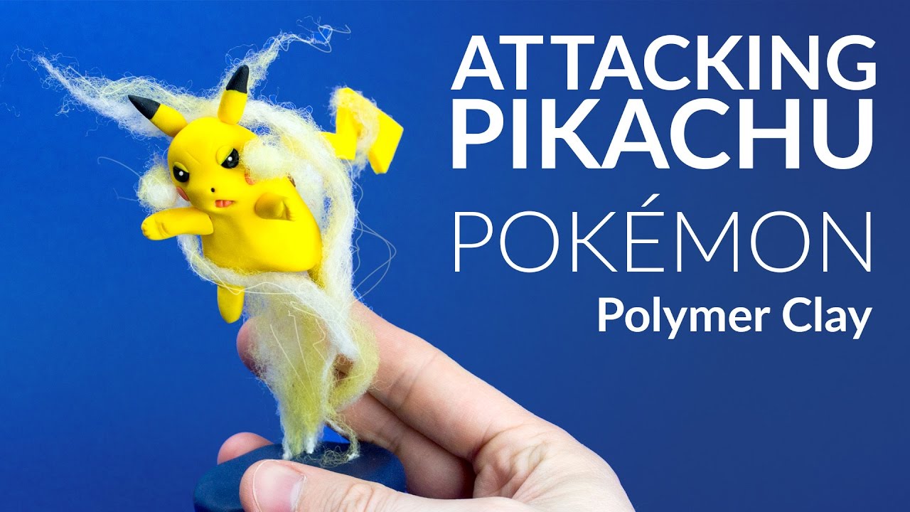 Attacking Pikachu (Pokemon) &ndash; Polymer Clay Tutorial