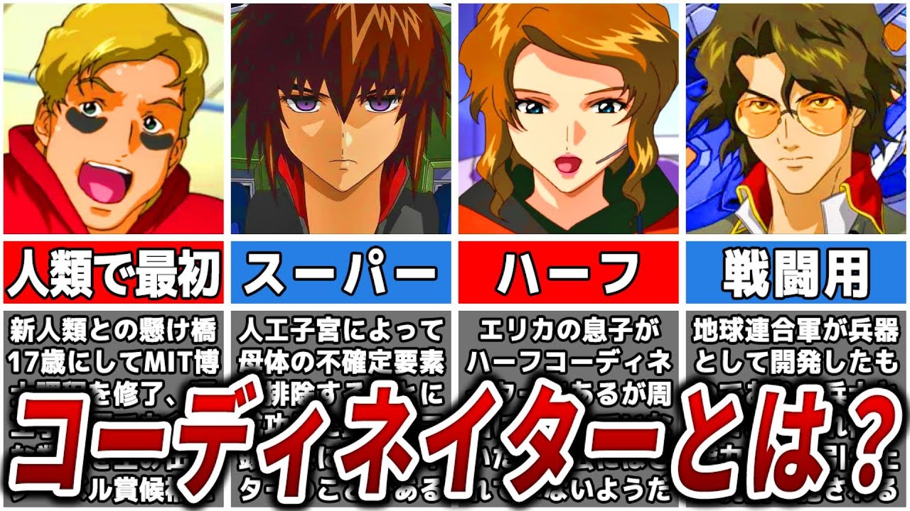 【何種類いるの？】コーディネイターを歴史と共に解説【ガンダムSEED DESTINY】【ゆっくり解説】