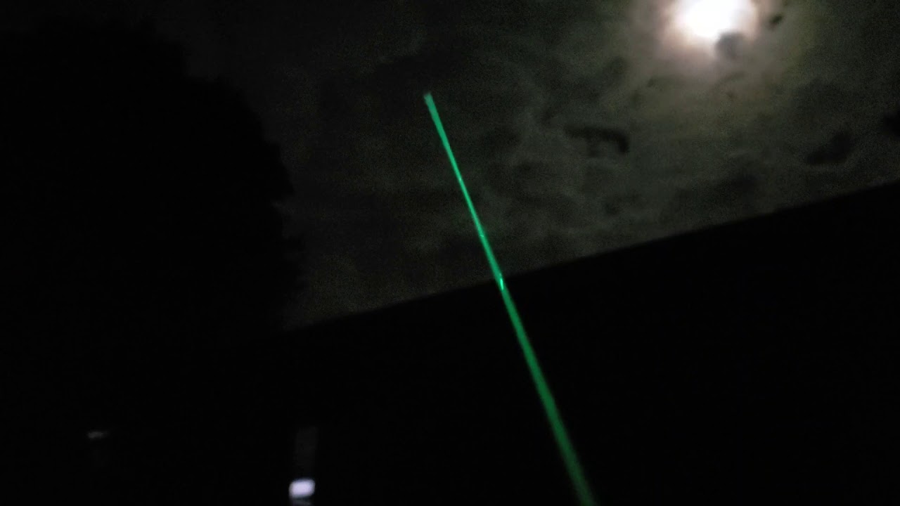 Thor H 100mw 520nm green laser FULL MOON lazing.