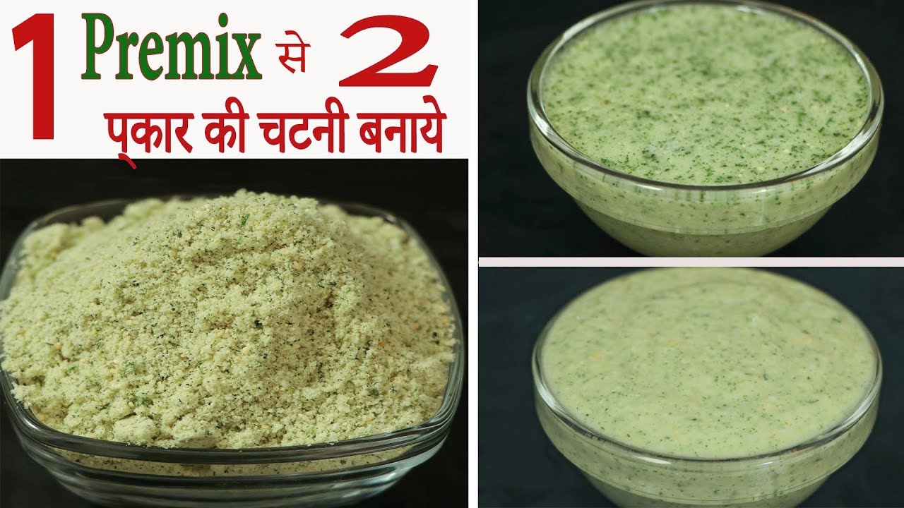 2 प्रकारकी चटनी 1 प्रेमिक्स से बनाये Instant Dosa Chutney Premix Recipe