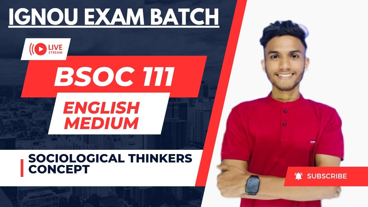 BSOC 111 SOCIOLOGICAL THINKERS  | Important questions | BA SOCIOLOGY HONOURS | IGNOU WALAY