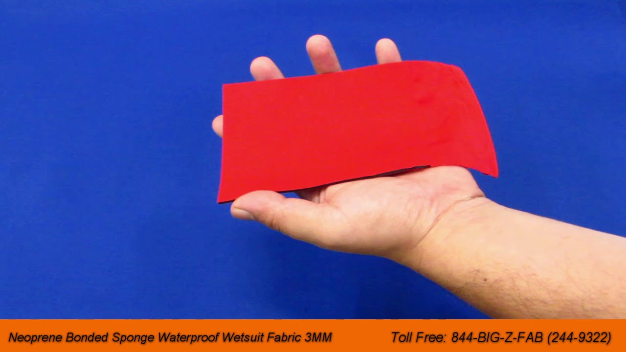 Neoprene Bonded Sponge Waterproof Fabric Royal Blue and Red