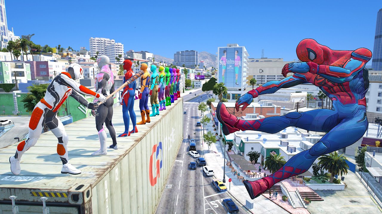 GTA 5 SPIDER-MAN WITH A BASEBALL BAT vs SUPERHEROES! (Euphoria Physics) Ep.11