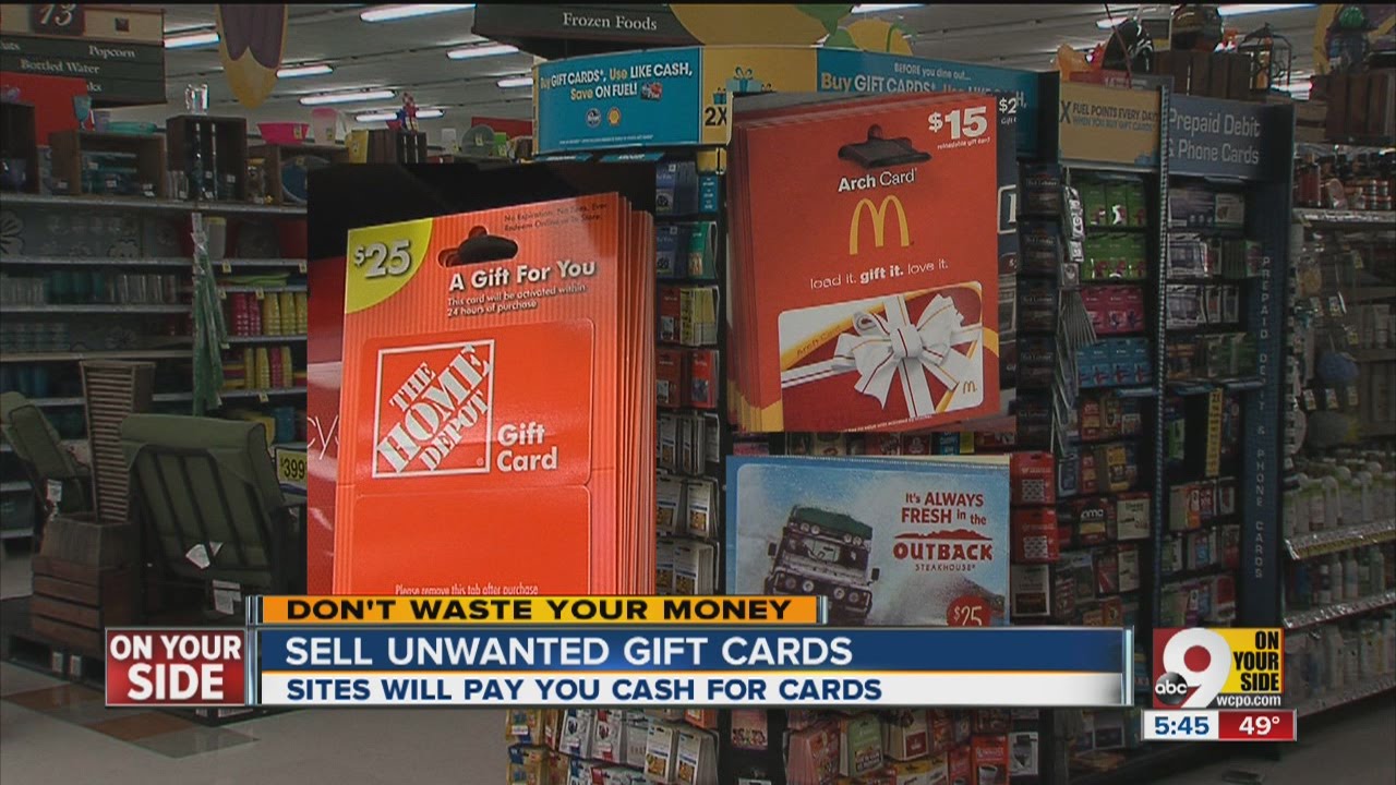 Sell unwanted gift cards