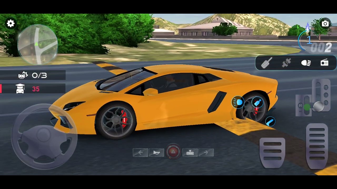 Lamborghini driving simulator game for android with real sounds