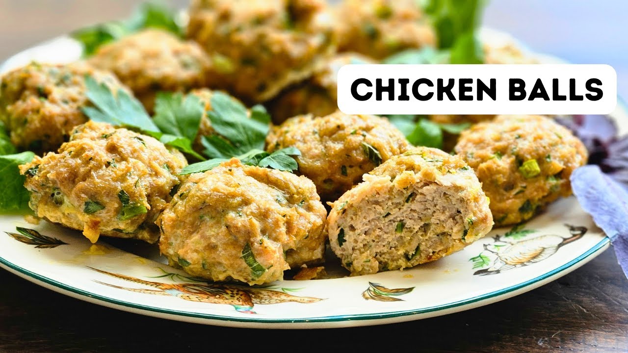 EASY Ground Chicken Balls /GROUND CHICKEN MEATBALLS IN OVEN