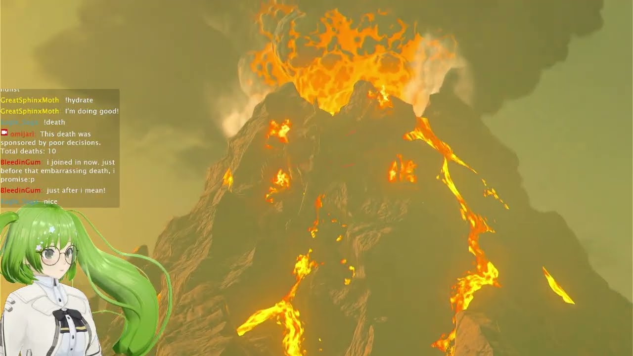 hello 🌱|  bringing some tea to death mountain, taking on vah rudania 🔥🍃 | zelda: botw | first time