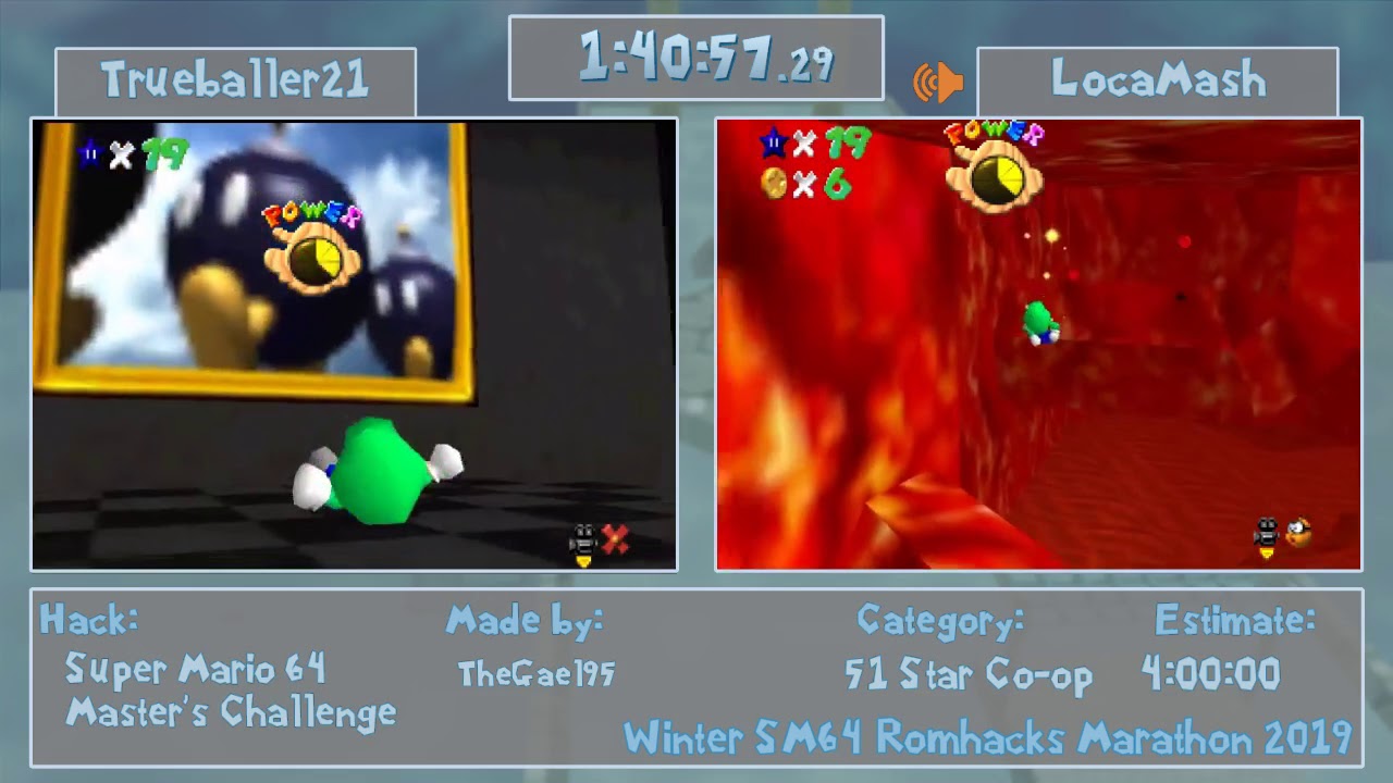 WSRM2019 - SM64 Masters Challenge 51 Star Cooperative with LocaMash and Trueballer21 Part 2