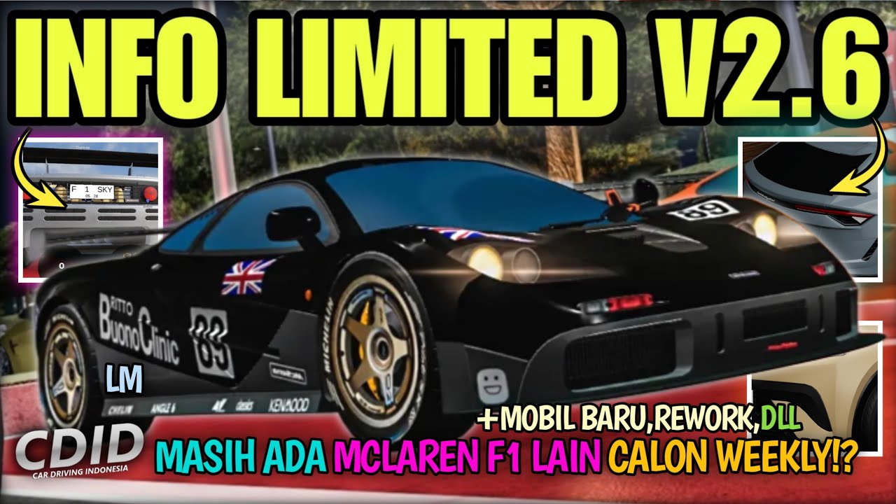 LIMITED BARU INFO LEAK MCLAREN F1 'LM' OTW WEEKLY ATAU UPDATE V2.6!? MOBIL BARU | CDID Roblox Part 7