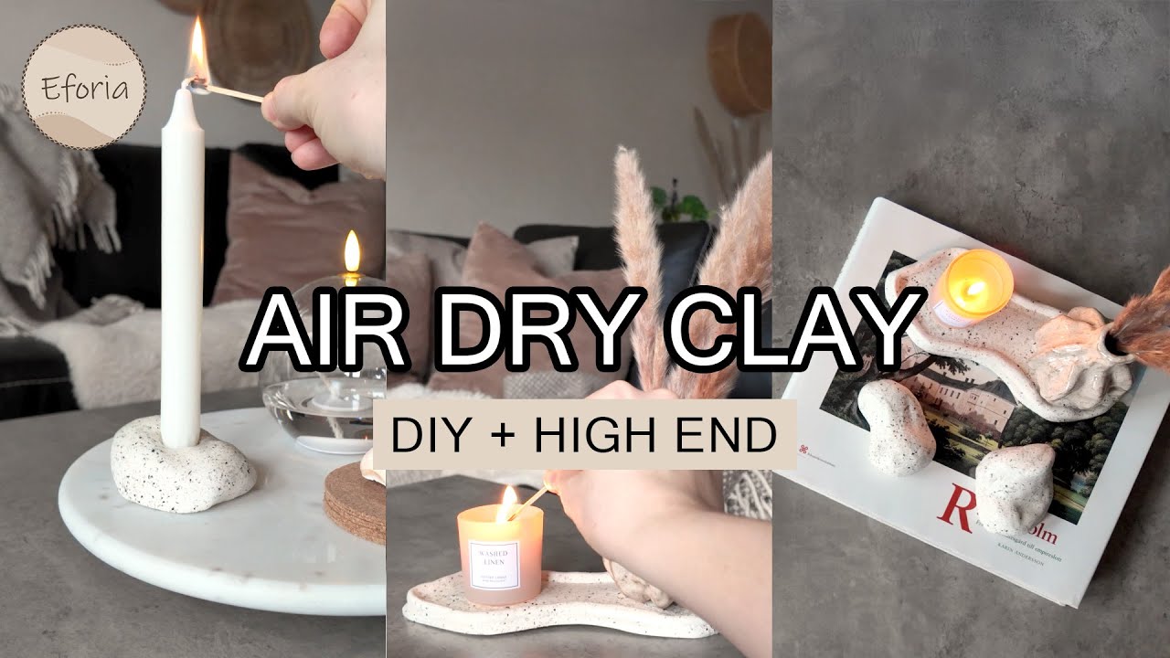 AIR DRY CLAY | Easy sculpting + High end DIY Decorations. For Beginners.