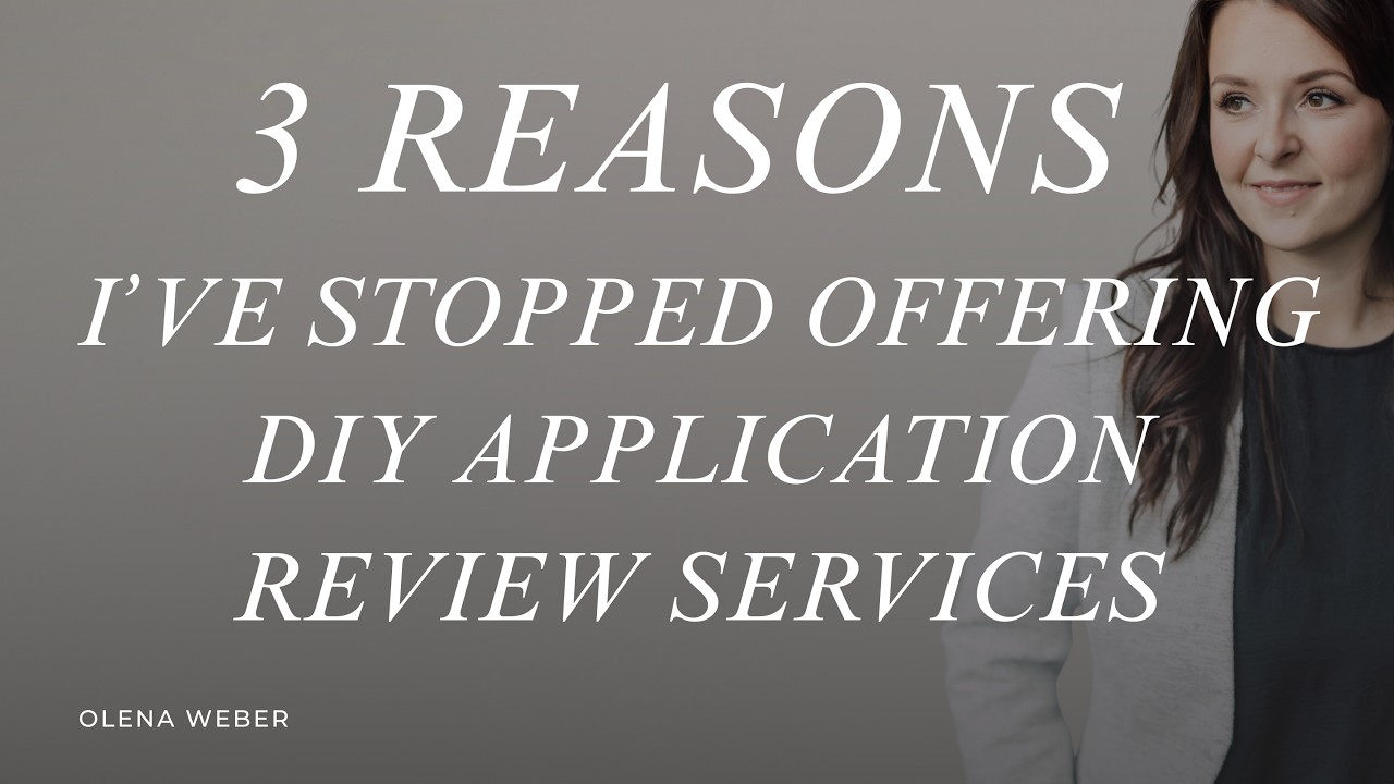 3 Reasons I’ve Stopped Offering DIY Application Review Services