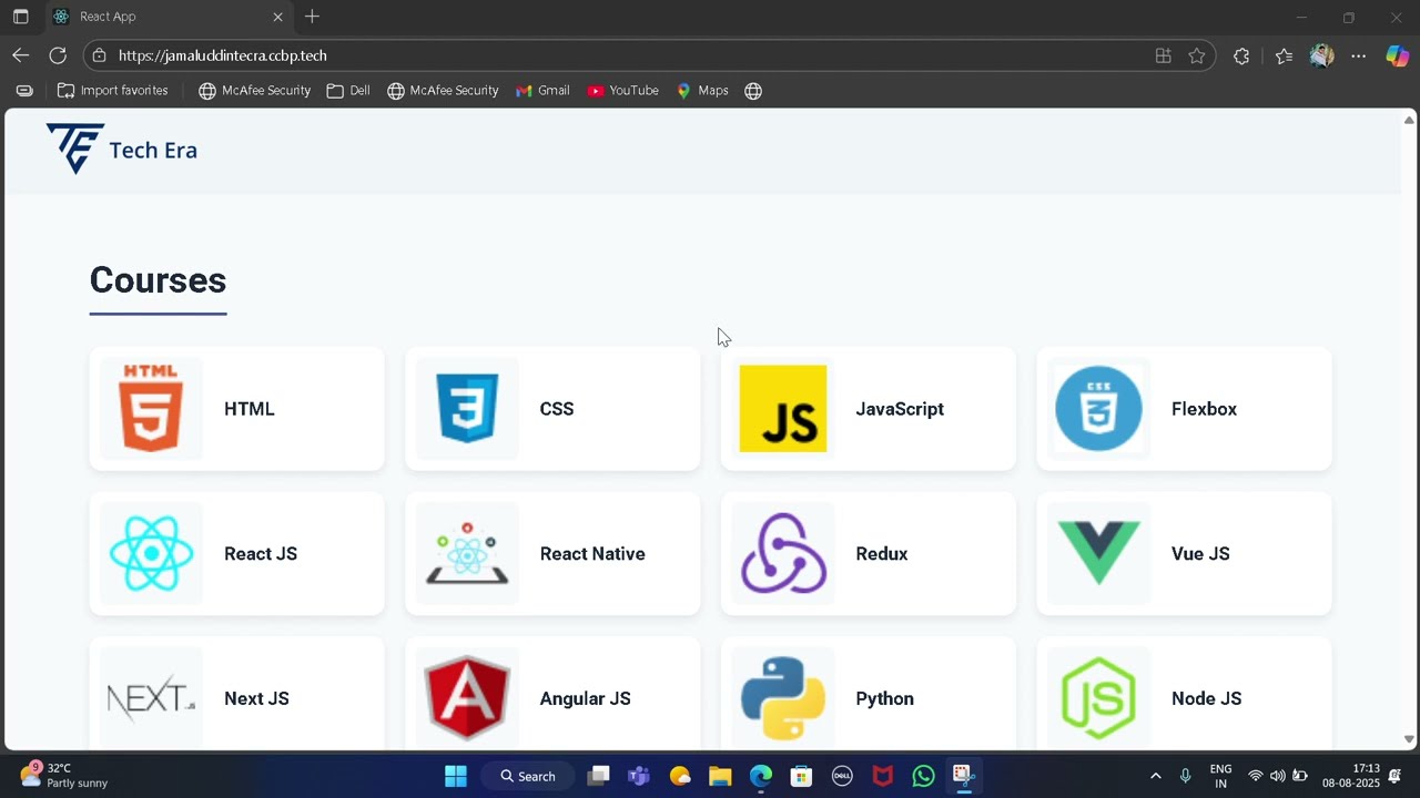 Tech Era &ndash; React Course Catalog App | React Router, API Fetch, Responsive UI