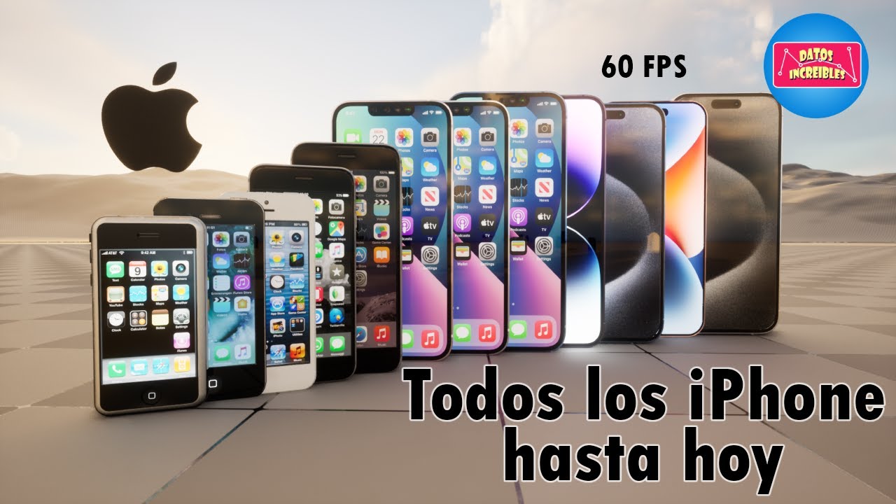 Todos los Iphone Hasta Hoy (2024): Del iPhone 1 al iPhone 15, animación a 60 fps
