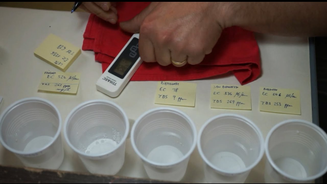 Misuratore test residuo fisso (TDS) e conducibilità elettrica (EC) della acqua. Funzionamento.