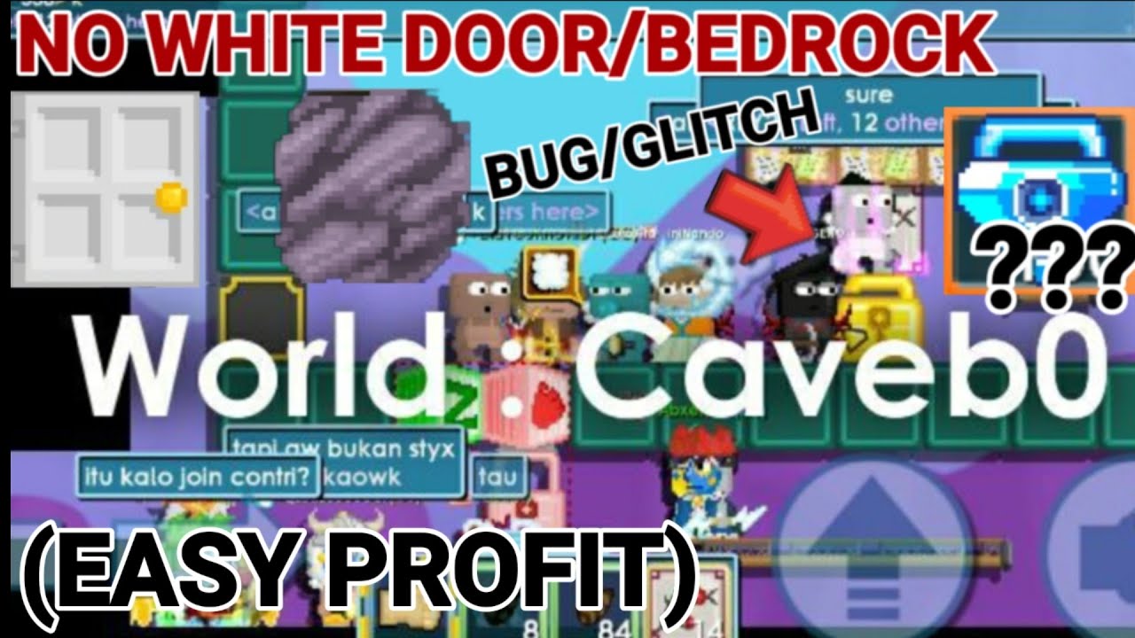 NO WHITE DOOR/BEDROCK! BUG/GLITCH! (EASY PROFIT) OMG! - Growtopia