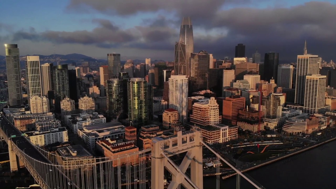 Free 4K drone footage San Francisco
