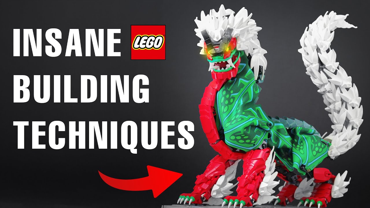 This INSANE MOC uses WILD Building Techniques - Chinese Guardian Lion Bionicle