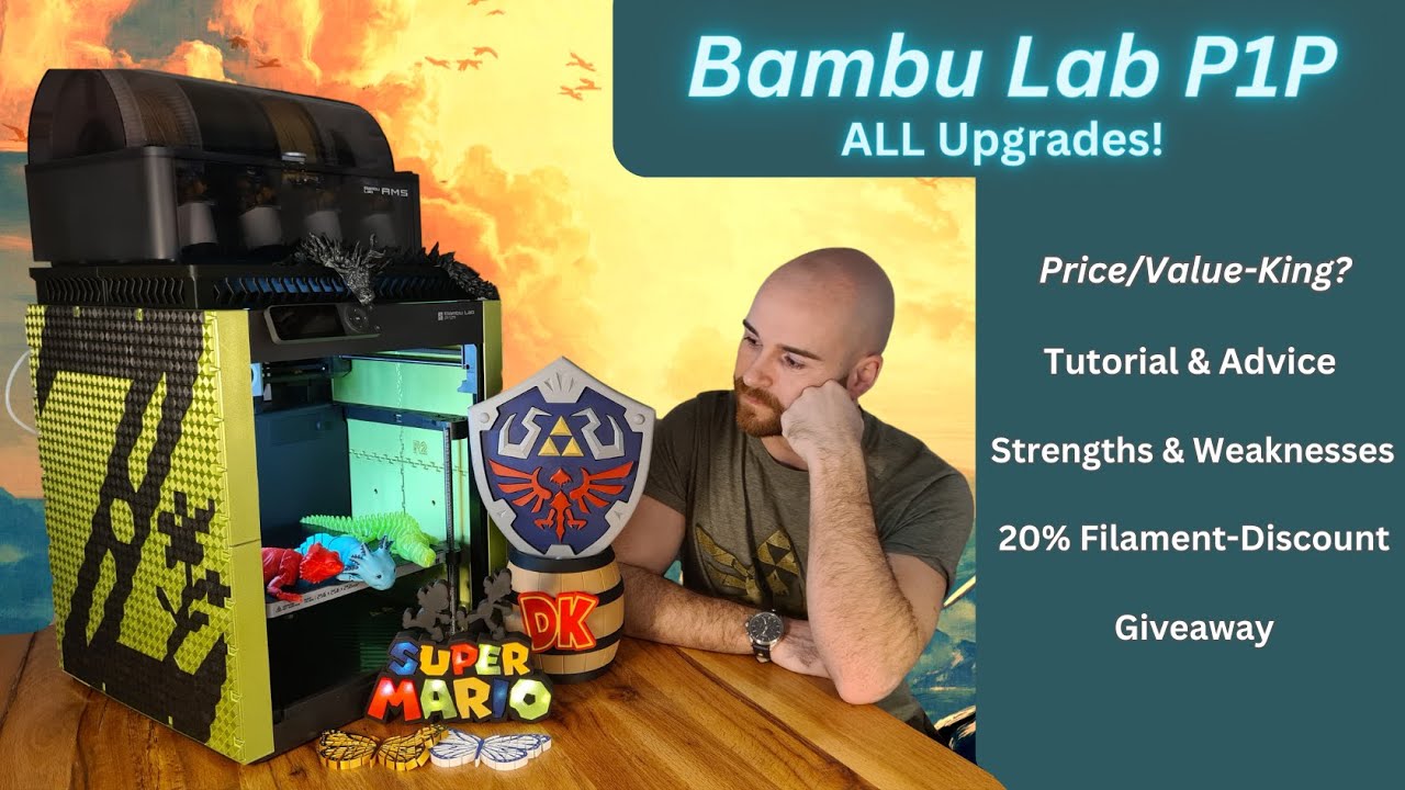 Bambu Lab P1P — все обновления! Дёшево и качественно? Учебное пособие, обзор 3D-принтера и розыгр...