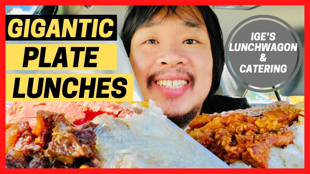 Gigantic Local Hawaiian Style Plate Lunch! Honolulu, Hawaii 