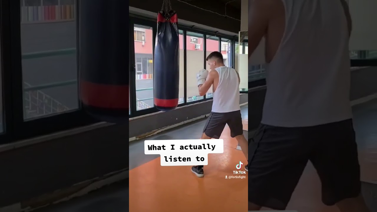 What I Listen to When Boxing Training #boxing #shorts #boxingdrills