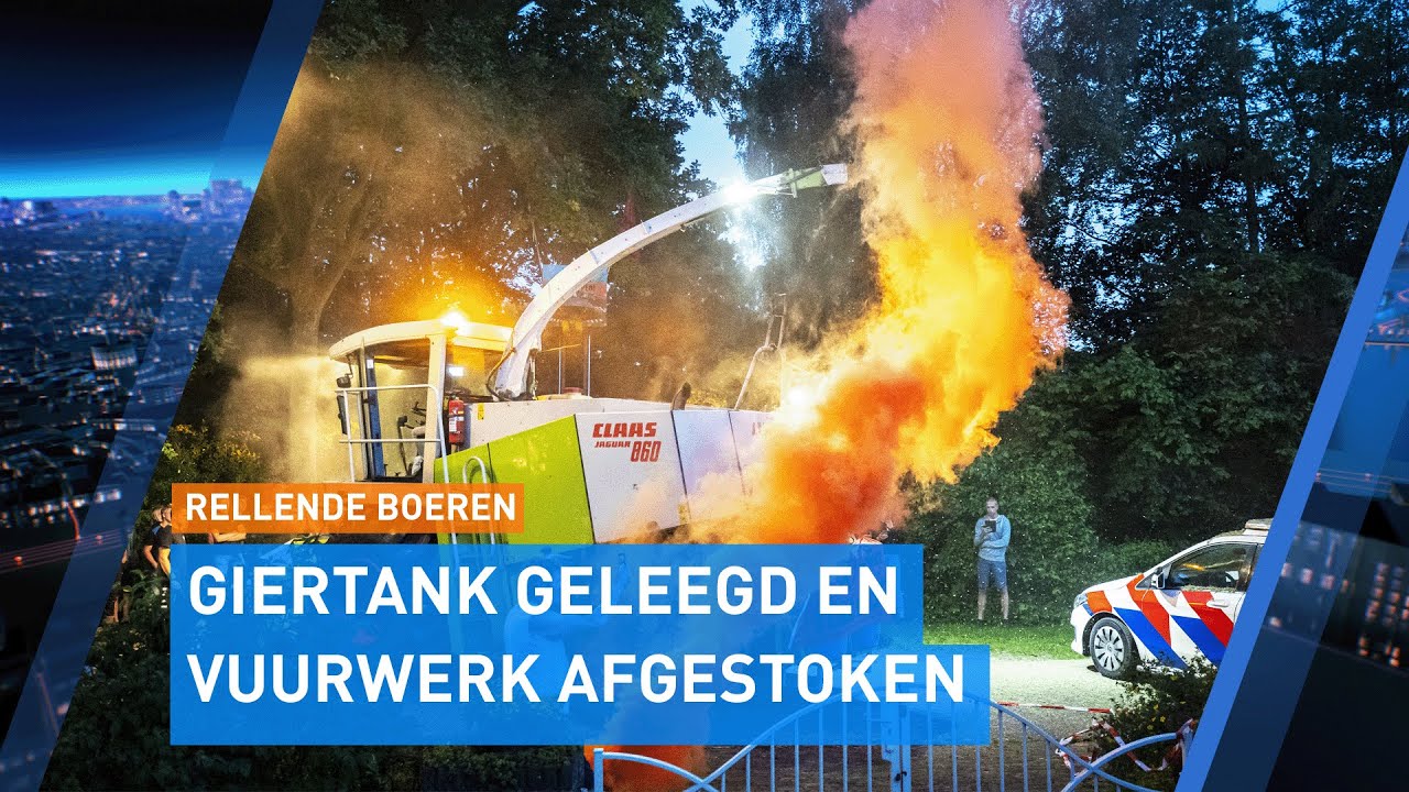 Rellende boeren breken de boel af bij huis stikstofminister Van der Wal | Hart van Nederland