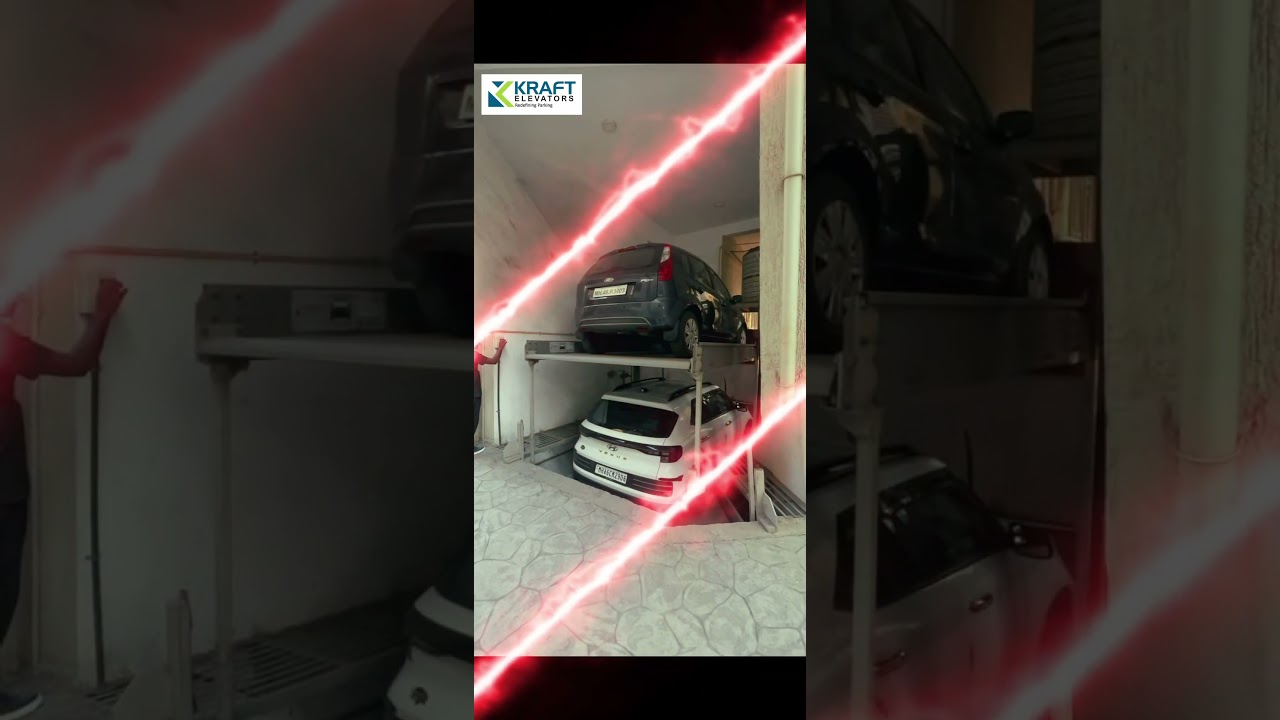 Hydraulic stack parking system (1+G) &ndash; Independent  #StackParking #IndependentParking