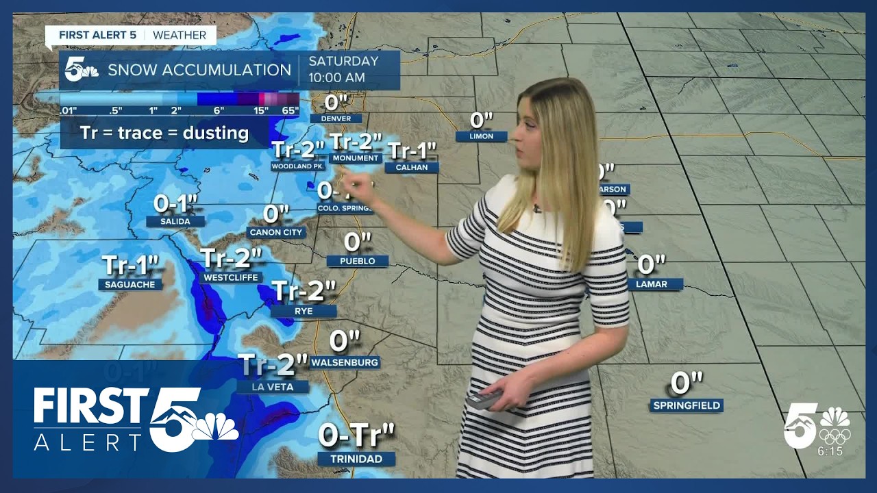 Rain and snow spread across southern Colorado Friday night