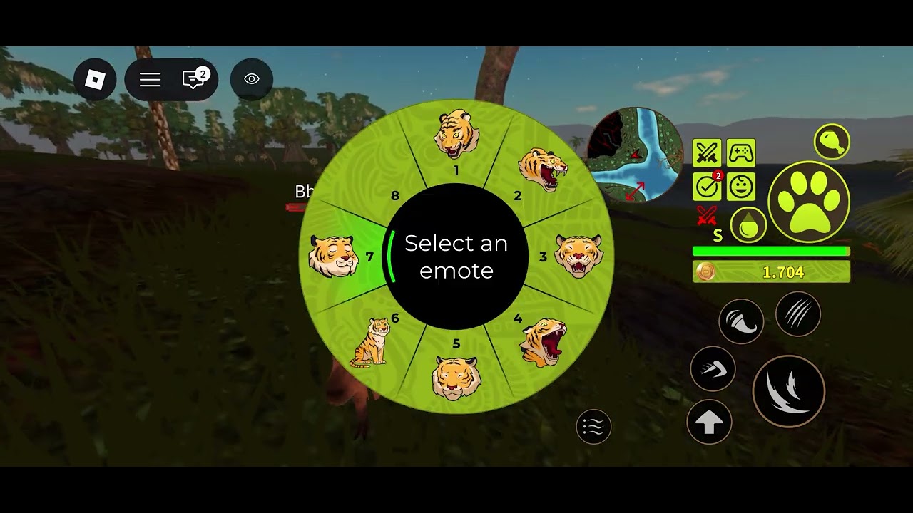 playing as tiger in jungle life