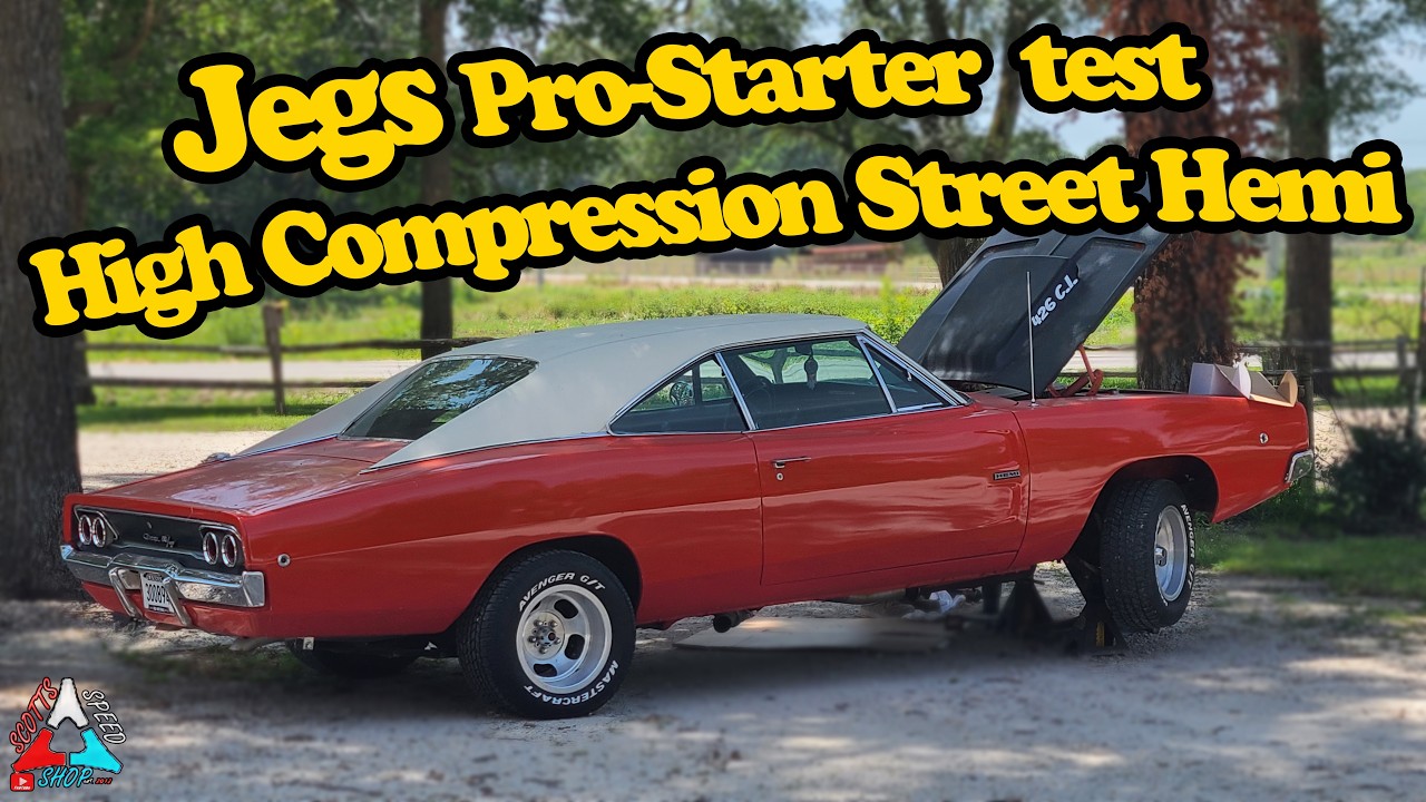 Стартер @JEGSHighPerformance Mopar Pro для Dodge Charger R/T 1968 года с двигателем 426 Hemi моег...