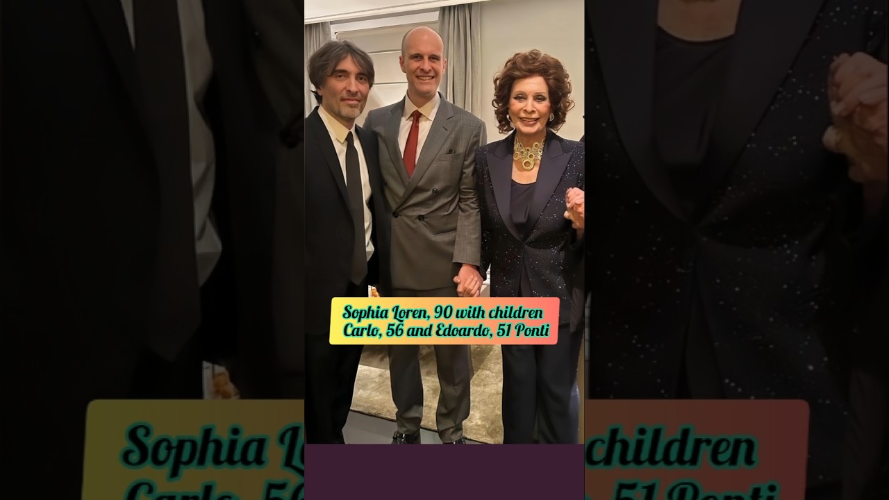 Beautiful pictures of Sophia Loren with her two children over the years #family