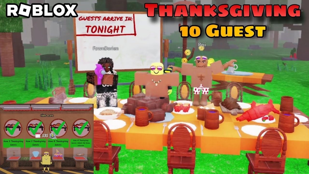 Menamatkan Event Thanksgiving 10 Guest - 99 Nights In The Forest - Roblox