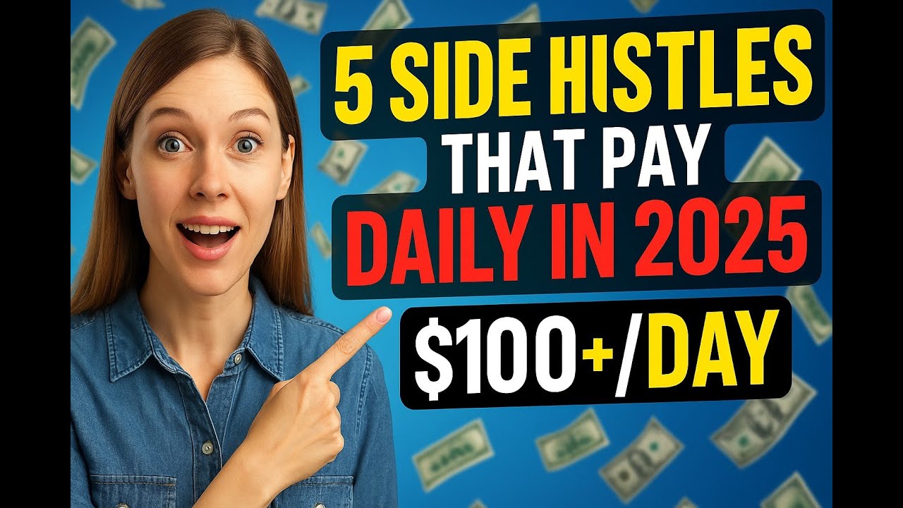 5 Side Hustles That Pay Daily in 2025 (Make $100+/Day)